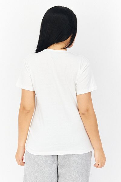 Nautica Women Crew Neck Short Sleeves Btand Logo T-Shirt, White