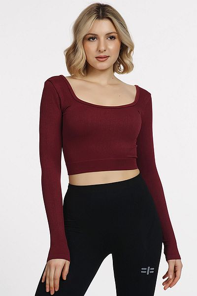 Doremi Seamless Strapless Long Sleeve Ribbed Bustier