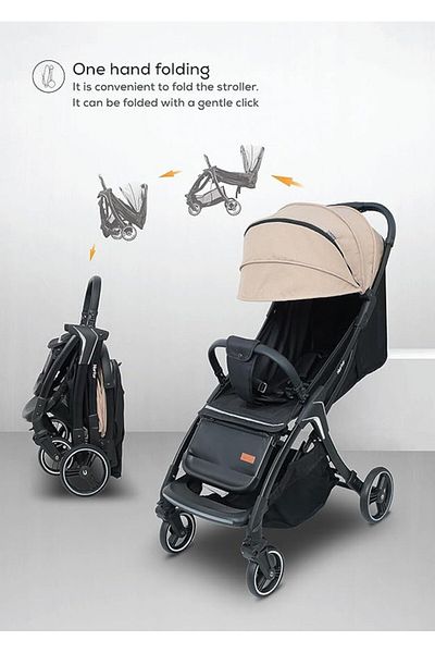 Nurtur Baby Stroller Lightweight, Compact  with Large Storage Adjustable Canopy Safety Harness