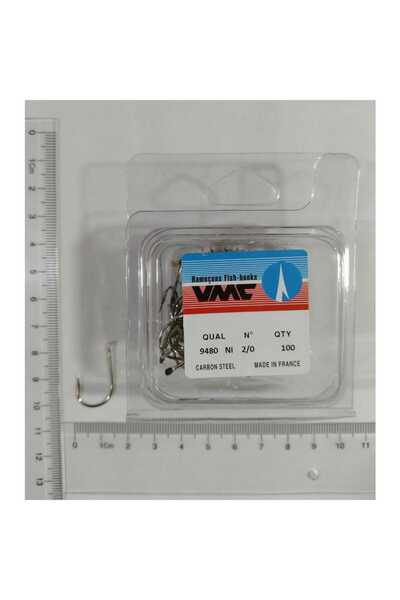 VMC 9480NI Nikel Düz Kısa Pala Olta İğnesi 100 Adet No : 2/0