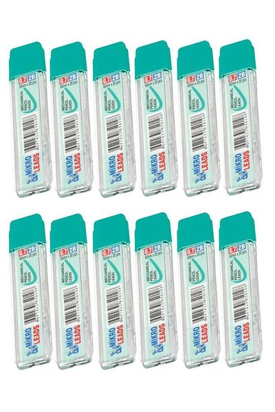 Artlantis Pencil Leads 2B 0.7 mm 12 Pieces Mechanical Leads Automatic Pencil Leads 2B 60mm x 0.7mm Black Micro Leads