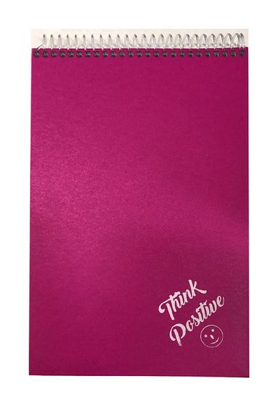 Artlantis Top Spralli Hard Cover Memo Pad 100 Sheets Lined Notebook 17x24 Cm Pink Color 1 Piece Think Positiv