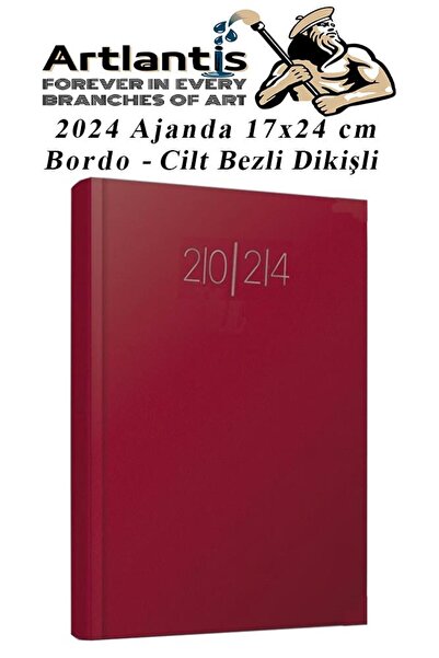 Artlantis 2024 Ατζάντα 17Χ24 εκ. Ριγέ υφασμάτινο δέσιμο με κλωστή 1 τεμάχιο Η...