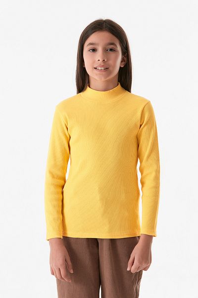 Fulla Moda Ribbed Stand Collar Girl's Bodysuit