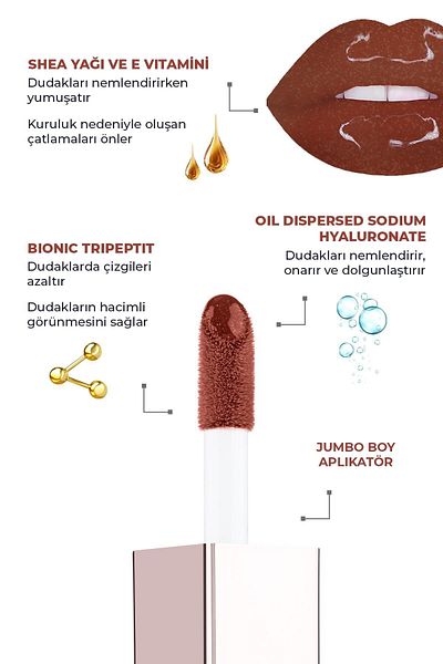 Alix Avien Maxivolumizer Lipgloss 219 - Foxy Red - Lasting and Moisturizing Lipstick - Plumping Effect