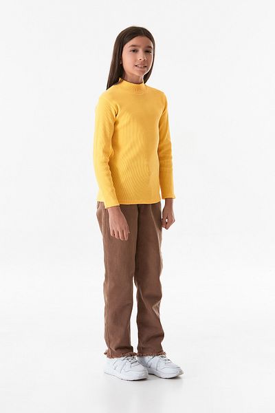 Fulla Moda Ribbed Stand Collar Girl's Bodysuit