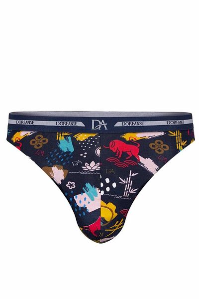 Doreanse Men's Modal Fantasy String Printed Colorful Sexy Thong 1264