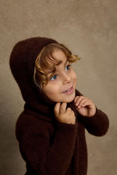 Fahhar Kids Кафява мека балаклава