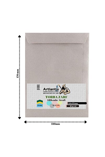 Artlantis Plic Pungă 13x17 Cm Kraft 90 Gr Siliconat 25 bucăți 1 Pachet 130*17...