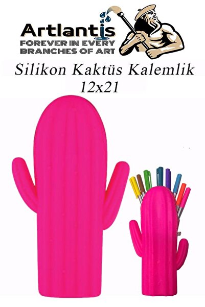 Artlantis Silikonski držač za olovke u obliku kaktusa, 1 komad, silikonska pe...