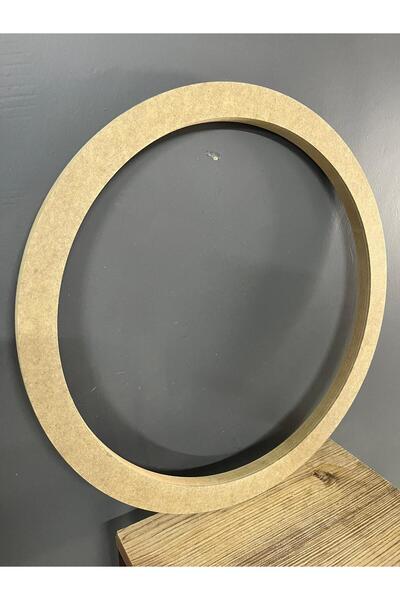 Elit ahşap Düz Desen Yuvarlak Ayna Çerçevesi 50 Cm Çapında 3,5 Cm Yüzey Genişliği