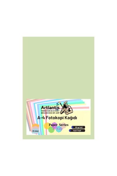 Artlantis ورق نسخ A-4 ملون باللون الأخضر الفاتح، عبوة واحدة مكونة من 25 ورقة ...