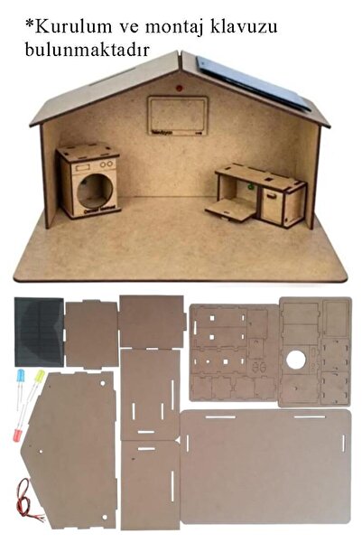 Artlantis Güneş Enerjili Ev Yapım Seti 1 Paket Güneş Paneli Mantar Led Lamba ...