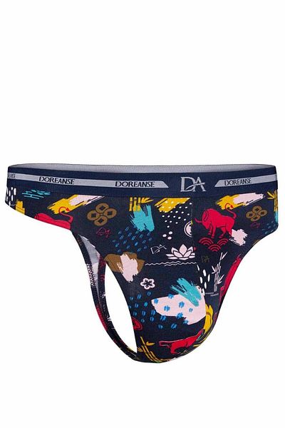 Doreanse Men's Modal Fantasy String Printed Colorful Sexy Thong 1264