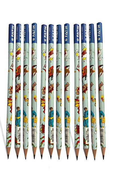 Artlantis Super Heroes Men's Pencil 12 Pcs 1 Pack Conqueror Pencil Hb Black P...