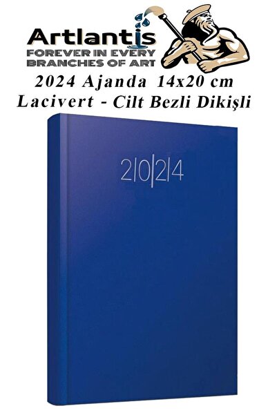 Artlantis Agendă 2024 14X20 cm, cu copertă textilă cusută, 1 bucată, planific...