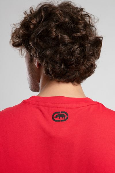 ECKO UNLTD Ithaca Red Crew Neck Embroidered Oversize Men's Tshirt