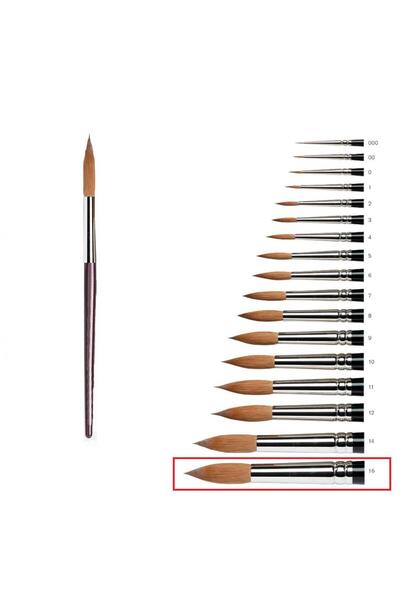 Artlantis Watercolor Brush No. 16 Sable Gouache Paint Brush No:16 1 Piece