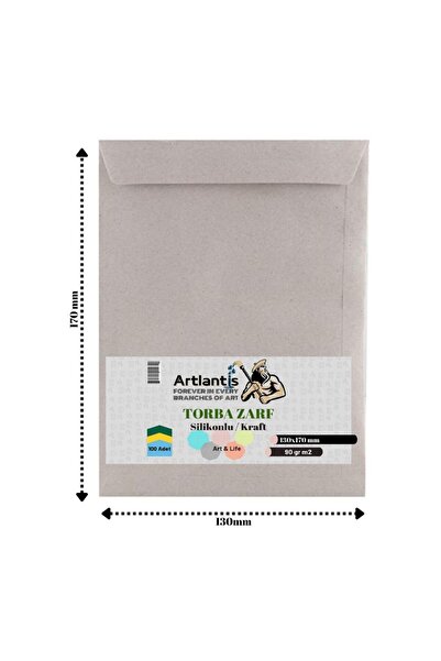 Artlantis Koverta za vrećicu 13x17 cm Kraft 90 gr Silikon 100 kom 1 pakovanje...