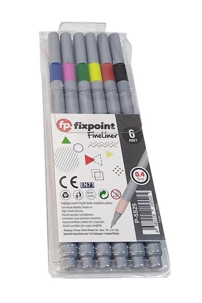 Artlantis Fineliner 6-Piece Fine Tip Pen 1 Pack 6 Colors 0.4 Mm Felt Tip Pen Colorful Marking Writing Pen