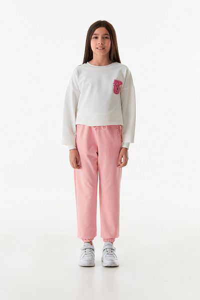 Fulla Moda Ελαστική μέση Jogger κοριτσίστικη φούτερ