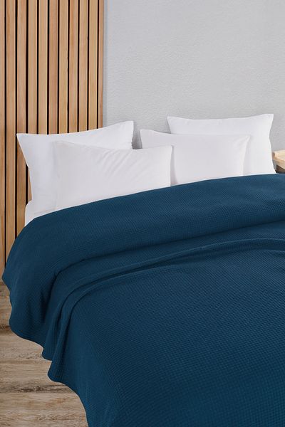 Evim Aden Indigo Cotton Bedspread - 200X230 Cmdouble Purpose