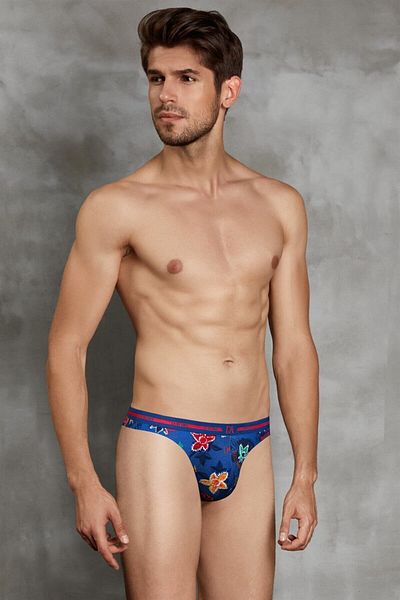 Doreanse Men's Modal Thong String 1268 - Multi Color and Printed