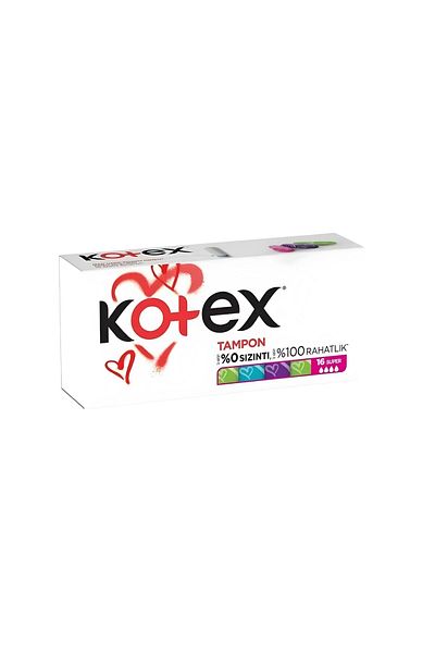 Kotex مصدات 16 قطعة سوبر - عبوة من قطعتين