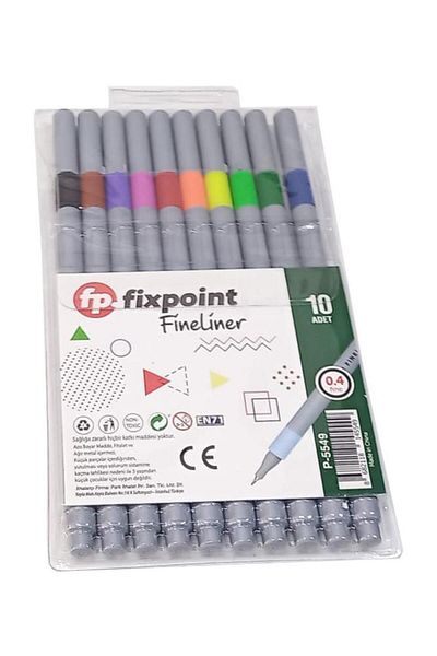 Artlantis Fineliner 10 Pieces Fine Tip Pen 1 Pack 10 Colors 0.4 Mm Felt Tip Pen Colorful Pointing Writing Pen