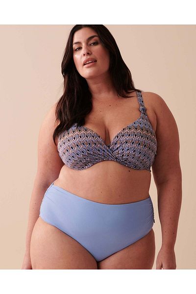 La Vie en Rose Textured Dd Cup Twisted Bikini Top