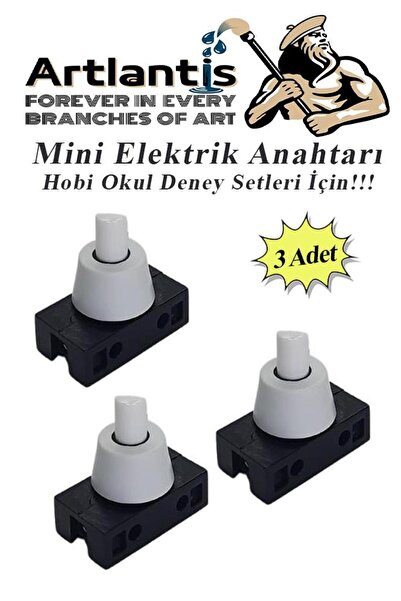 Artlantis Mini Anahtar Arapuar Çıtçıt Anahtar 3 Adet Elektrik Devresi İçin Aç...
