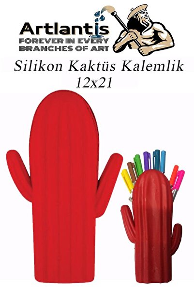 Artlantis Silikonski držač za olovke u obliku kaktusa, 1 komad, silikonska pe...