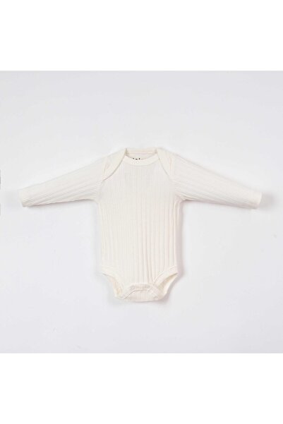 Lolons Uzun Kollu Kız Bebek Body Beyaz
