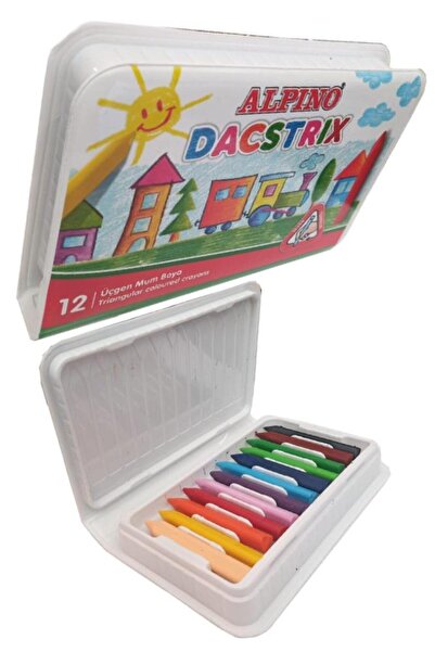 Artlantis 12 Colors Triangular Crayon Plastic Boxed 1 Pack Alpino Dacstrix Pa...
