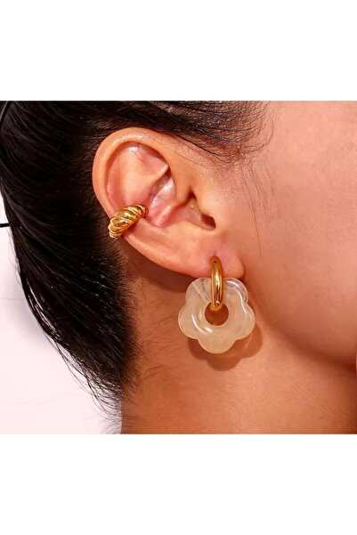 YASİN TOPÇU أقراط ذهبية من الفولاذ