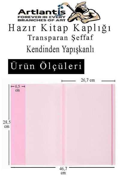 Artlantis 10 Pieces Transparent Frosted White Book Cover - Velcro and Adjustable Self-adhesive