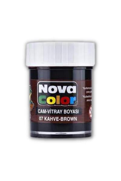 Nova Color Kahverengi Cam Boyası Vitray Boyası 25 ml 1 Adet Nova Color Su Baz...