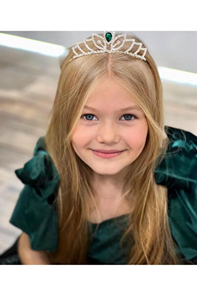 miniklerin dünyası KIZ ÇOCUK ÖZEL GÜN KABARIK ABİYE ELBİSE ZÜMRÜT