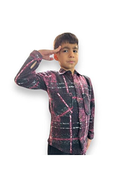 İvven's Kids Çift Cepli  Oduncu Çocuk Gömlek