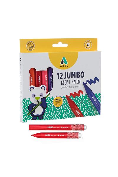Adel Jumbo Felt Pen 12 Colors 12 Pieces Jumbo Felt Pen 1 Piece