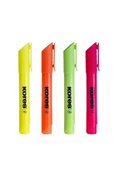 kores Highlighter Sign Pen Set 4 Pieces 1 Pack