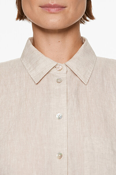 Oysho 100% Linen Long Sleeve Shirt