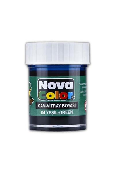 Nova Color Yeşil Cam Boyası Vitray Boyası 25 ml 1 Adet Nova Color Su Bazlı Ye...