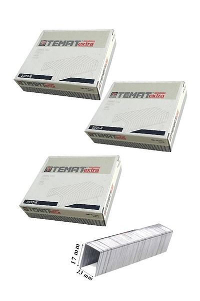 Temat 23/17 Staple Steel Staple 1000 Pieces 3 Packs 160 Pages Stapling Capacity 23-17