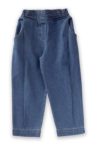 Cigit Pocket Top Pleated Jeans 2-7 Years Blue