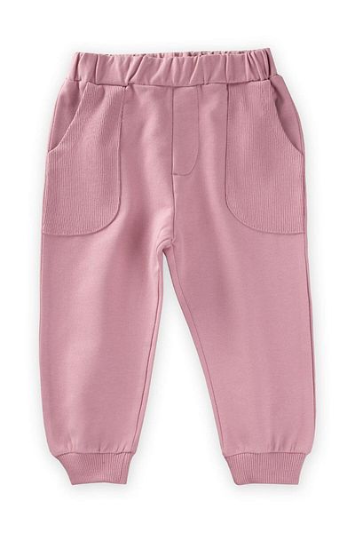 Cigit Ribbed Pocket Tracksuit 2-9 Years Lilac