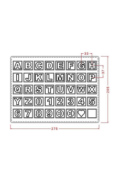 İmplast 8 Gr. Polycarbonate Letter Chocolate Mold - 221