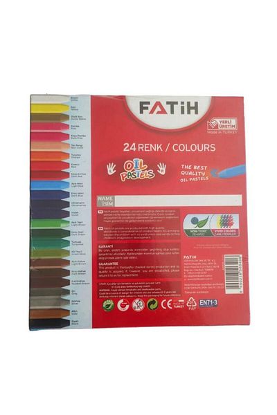 Fatih 24 Color Pastel Paint Cardboard Box 1 Pack of 24 Pastel Paint Set