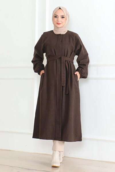 Genel Markalar Tesettür Kaşe Kap  KAHVERENGİ