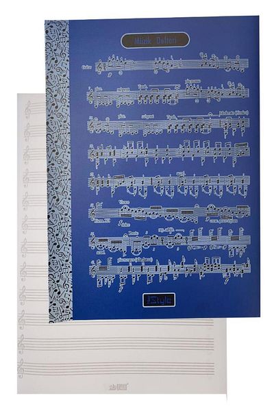 Artlantis Music Notebook A4 40 Sheets Plastic Cover 1 Piece Left Keyed PP Cover Music Notebook 21x29.7 cm 12 S